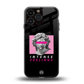 intense feelings back phone cover | glass case for iphone 13 pro max