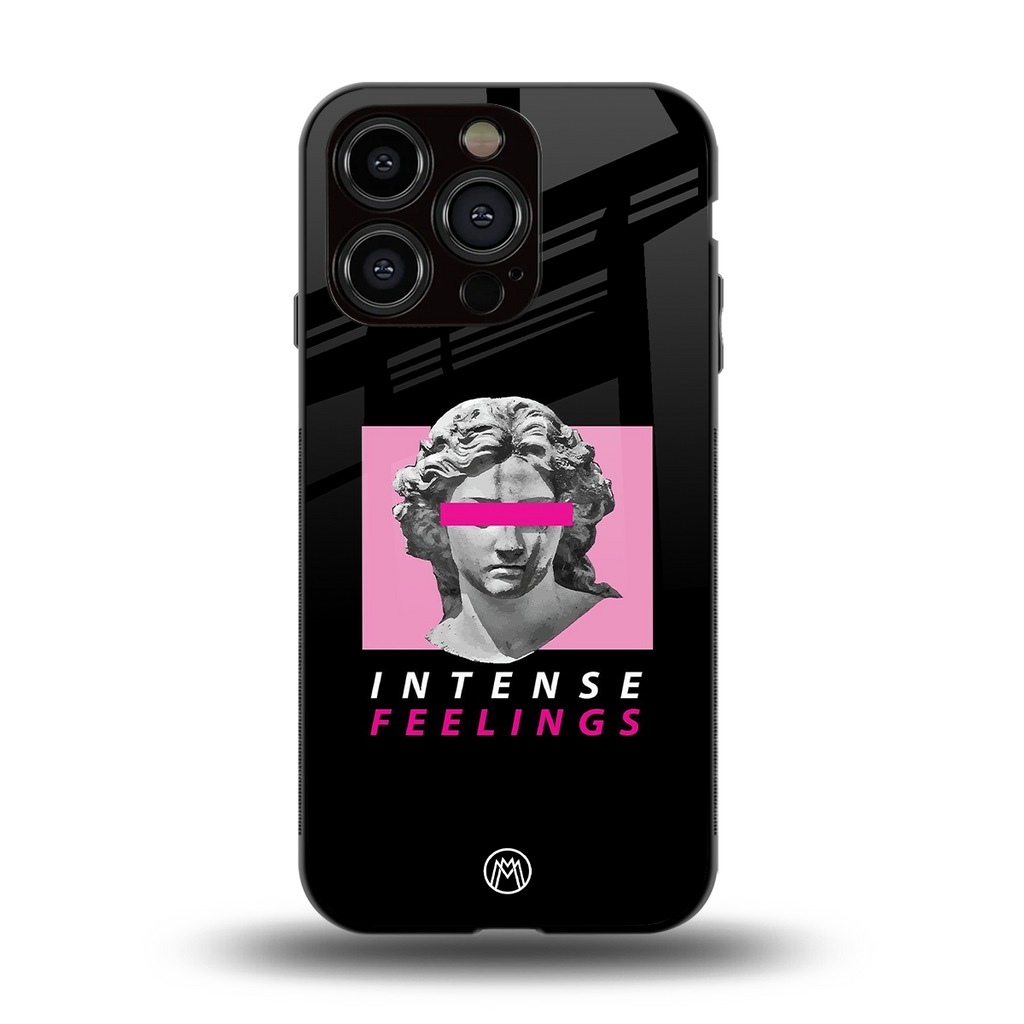 intense feelings back phone cover | glass case for iphone 13 pro