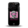 intense feelings back phone cover | glass case for iphone 13 pro