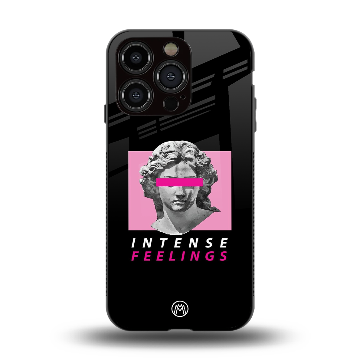 intense feelings back phone cover | glass case for iphone 15 pro