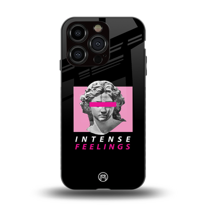 intense feelings back phone cover | glass case for iphone 15 pro