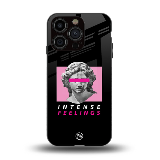 intense feelings back phone cover | glass case for iphone 14 pro