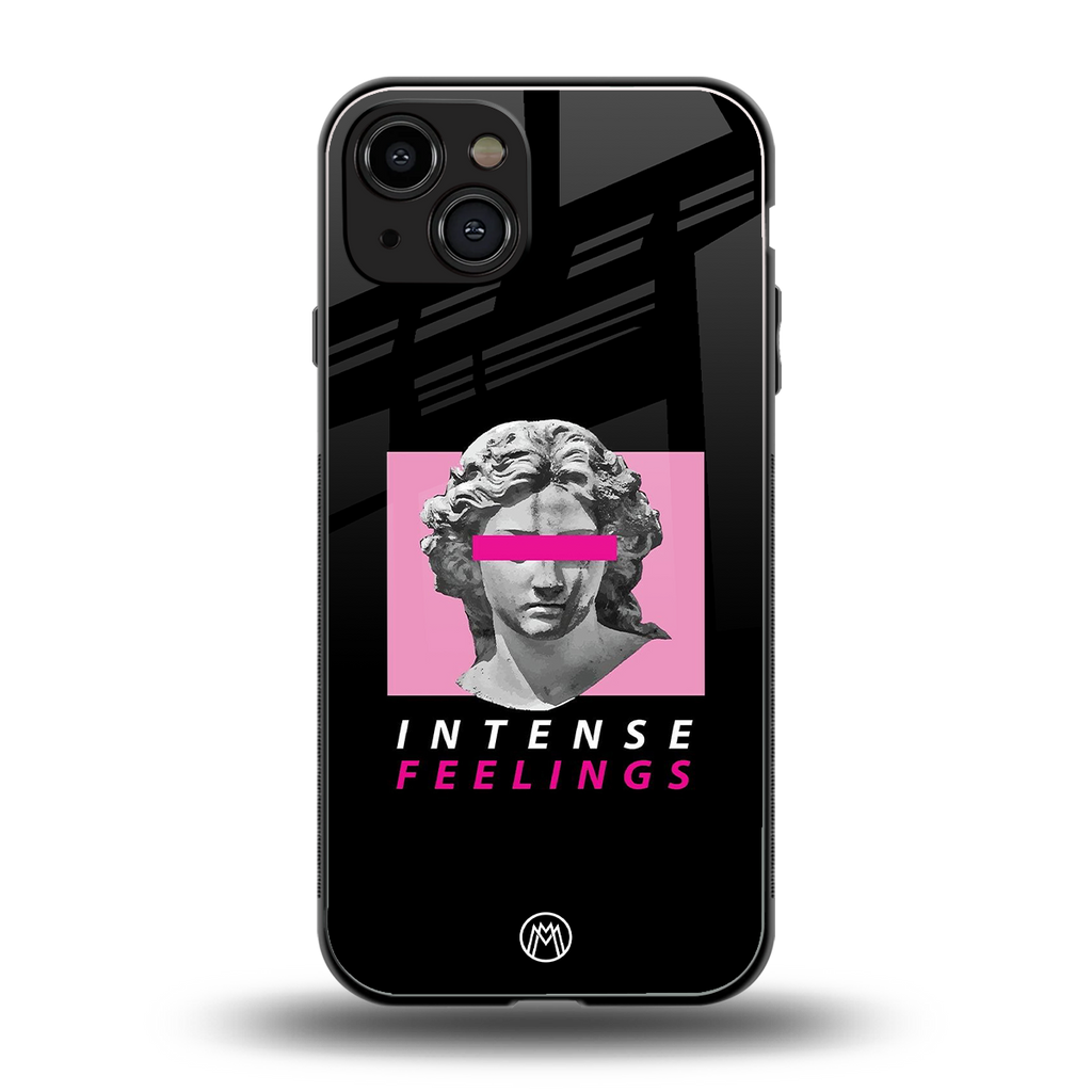 intense feelings back phone cover | glass case for iphone 15