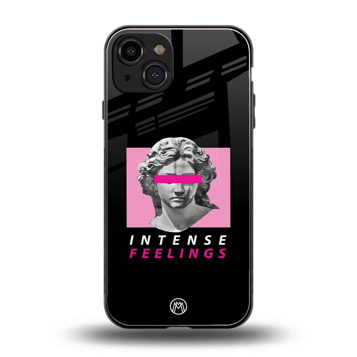 intense feelings back phone cover | glass case for iphone 15