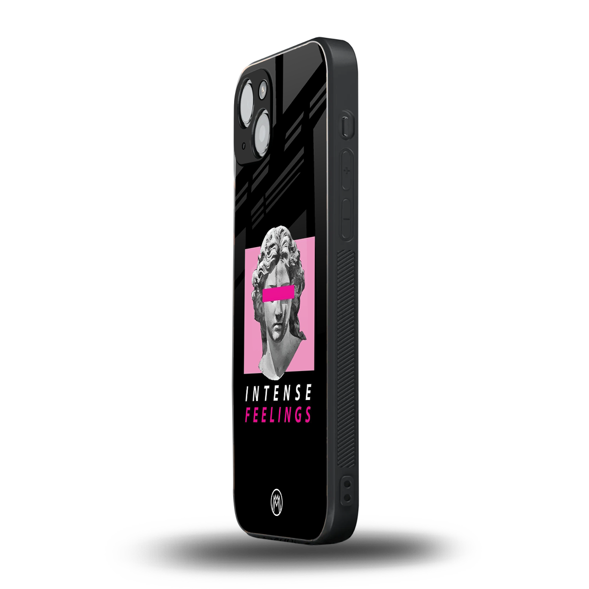 intense feelings back phone cover | glass case for iphone 15