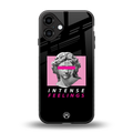 intense feelings back phone cover | glass case for iphone 16 plus