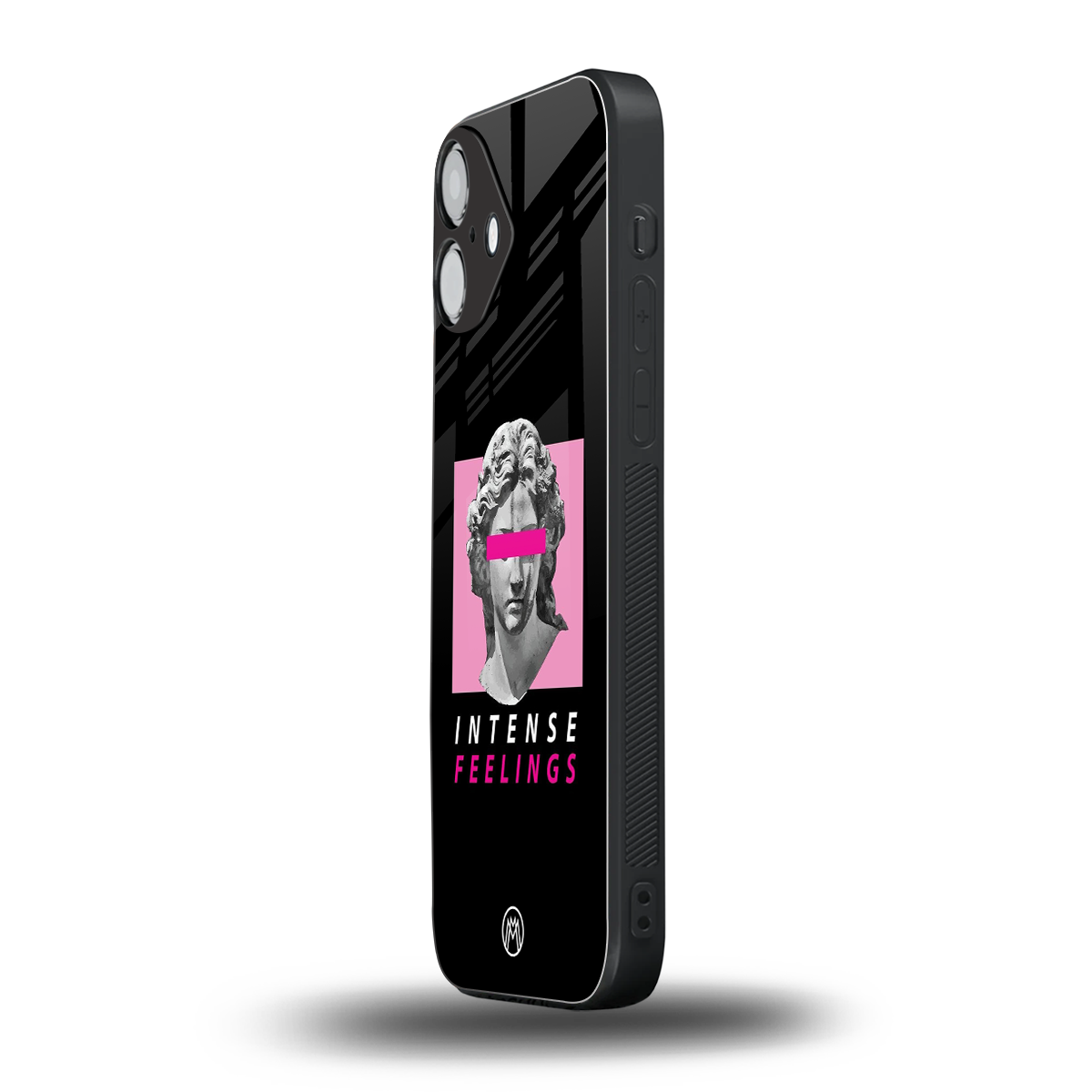 intense feelings back phone cover | glass case for iphone 16 plus