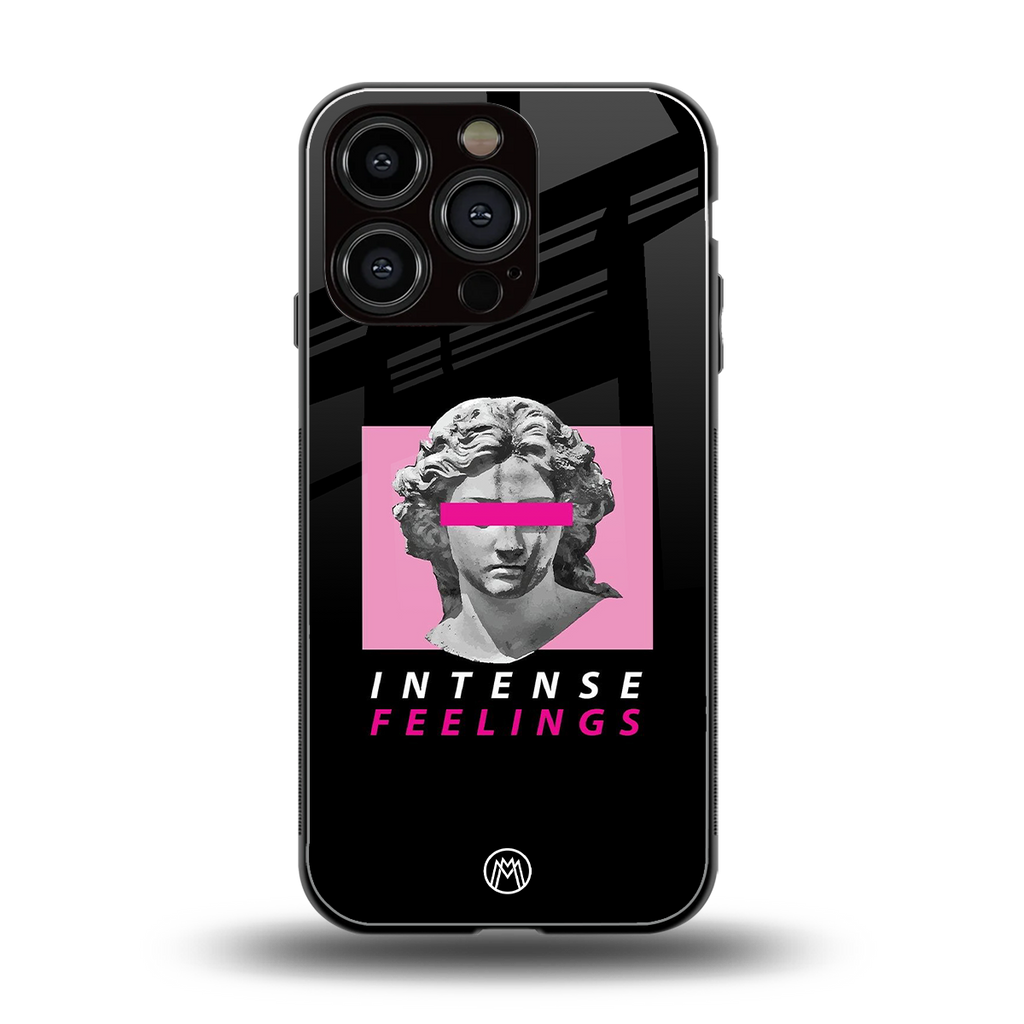intense feelings back phone cover | glass case for iphone 16 pro
