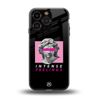 intense feelings back phone cover | glass case for iphone 16 pro