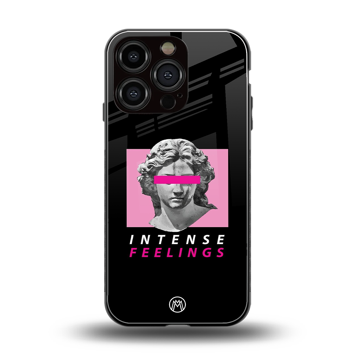 intense feelings back phone cover | glass case for iphone 16 pro