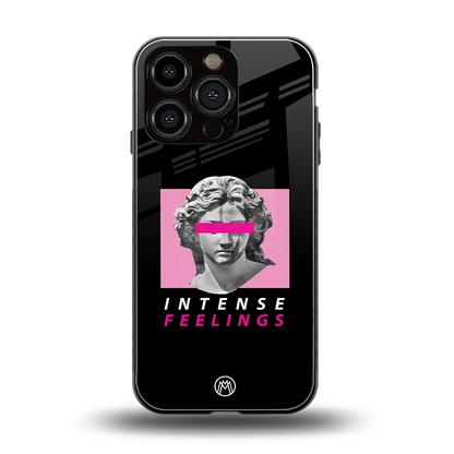intense feelings back phone cover | glass case for iphone 16 pro