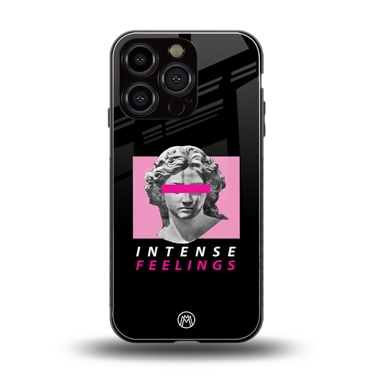 intense feelings back phone cover | glass case for iphone 16 pro
