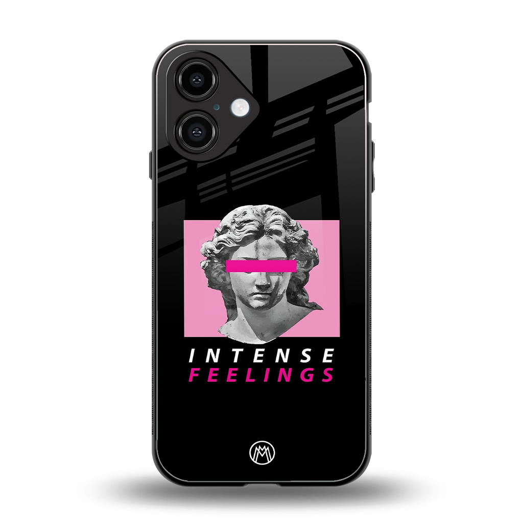 intense feelings back phone cover | glass case for iphone 16