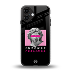 intense feelings back phone cover | glass case for iphone 16