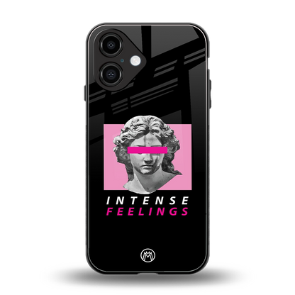 intense feelings back phone cover | glass case for iphone 16