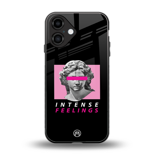 intense feelings back phone cover | glass case for iphone 16