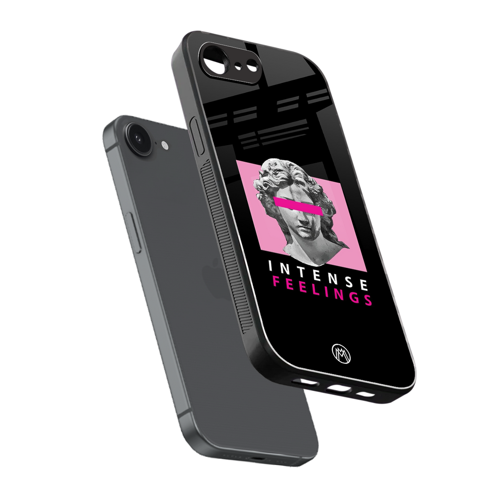 intense feelings back phone cover | glass case for iphone 16e