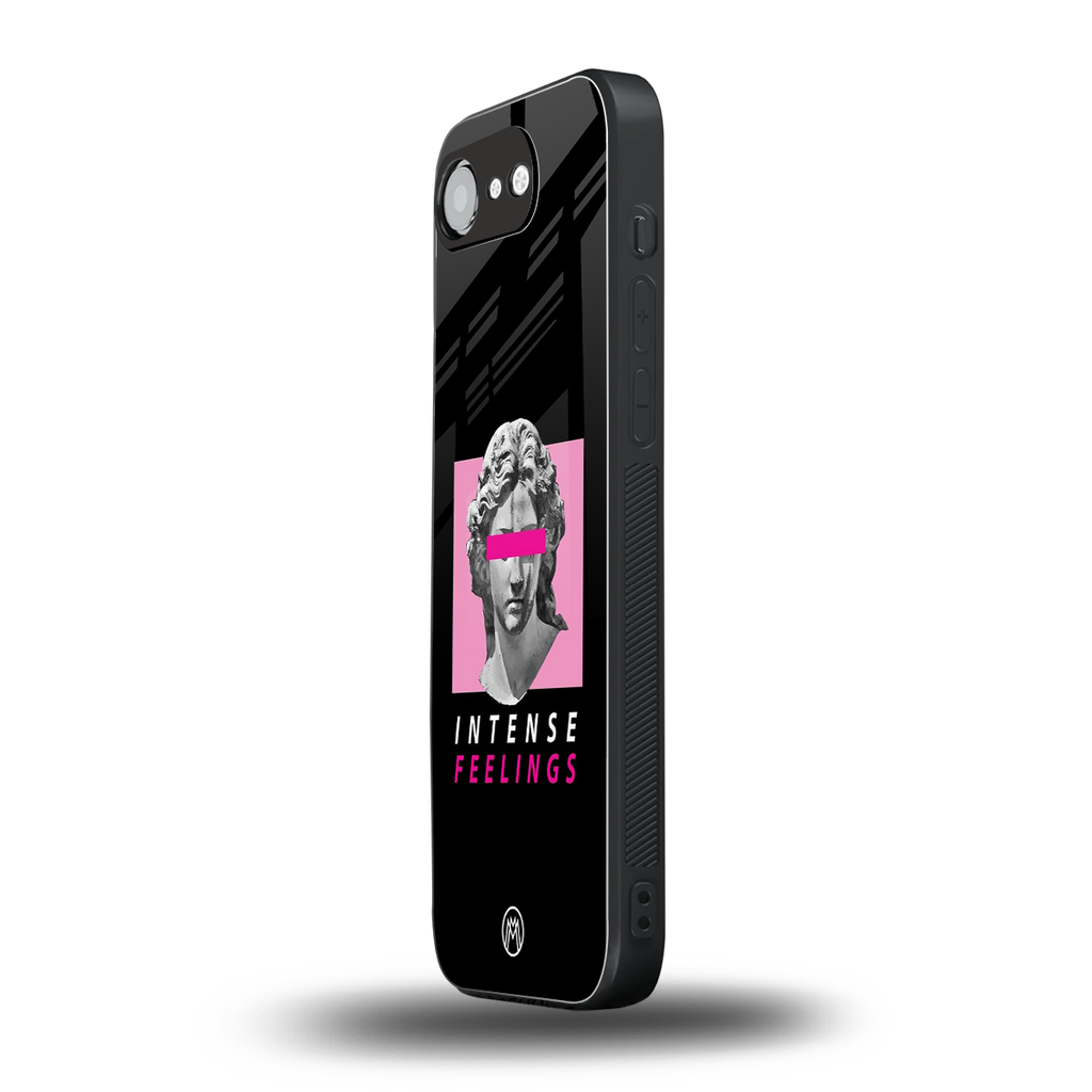 intense feelings back phone cover | glass case for iphone 16e