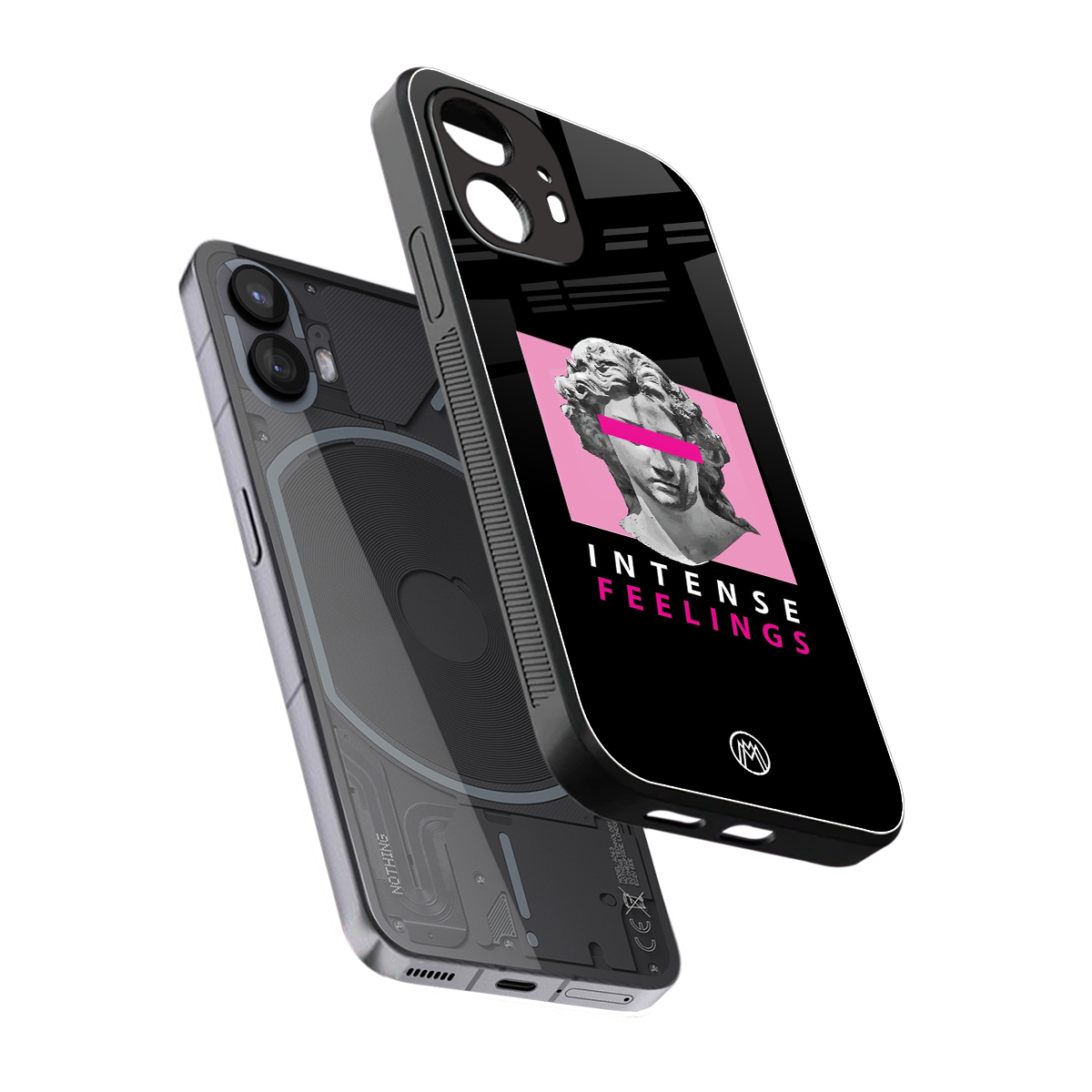 intense feelings back phone cover | glass case for nothing phone 2