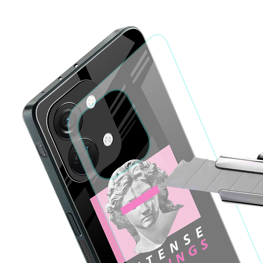 intense feelings back phone cover | glass case for oneplus nord 3