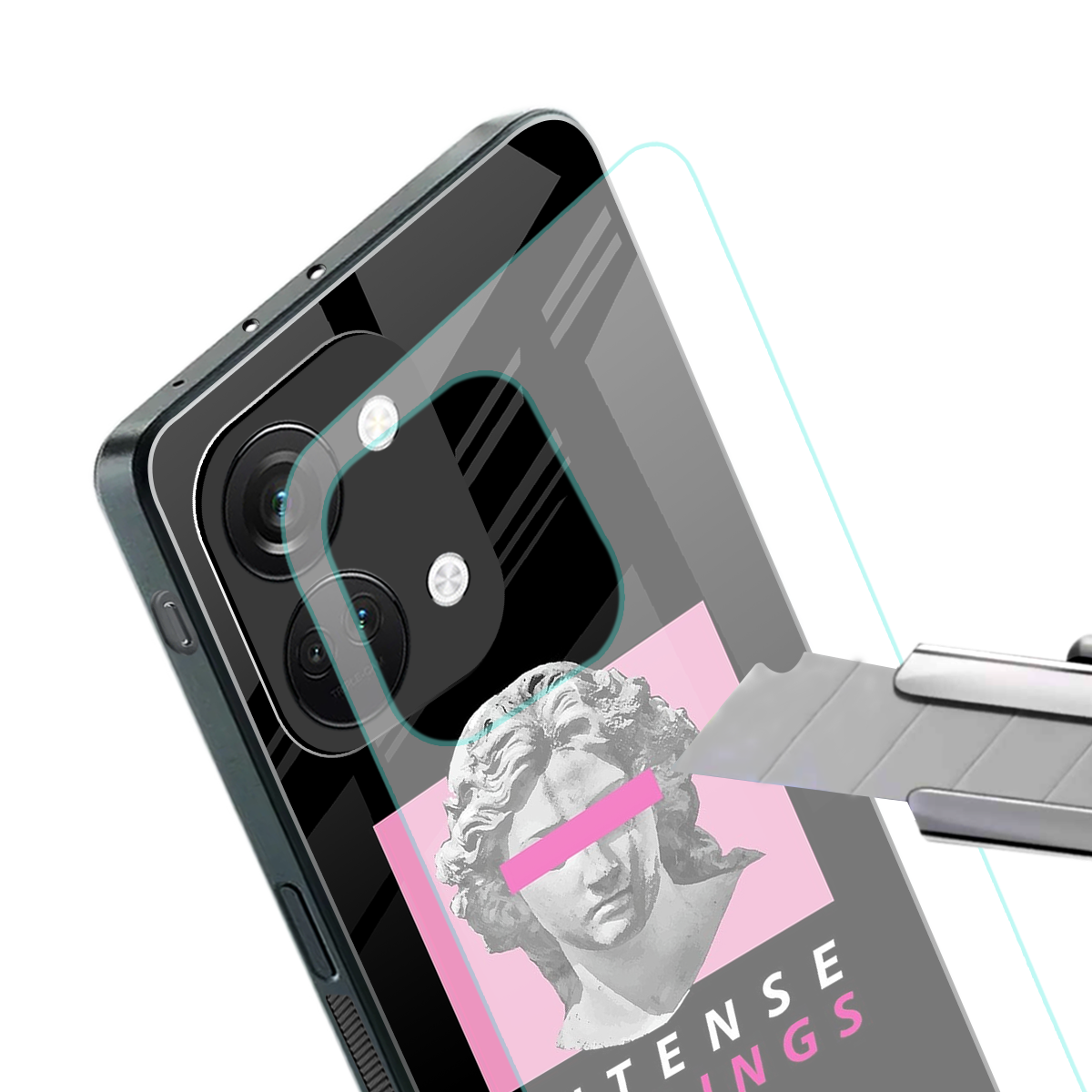 intense feelings back phone cover | glass case for oneplus nord 3
