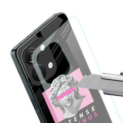 intense feelings back phone cover | glass case for oneplus nord 3