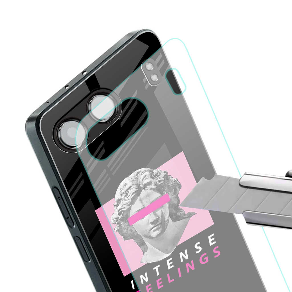 intense feelings back phone cover | glass case for oneplus nord 4