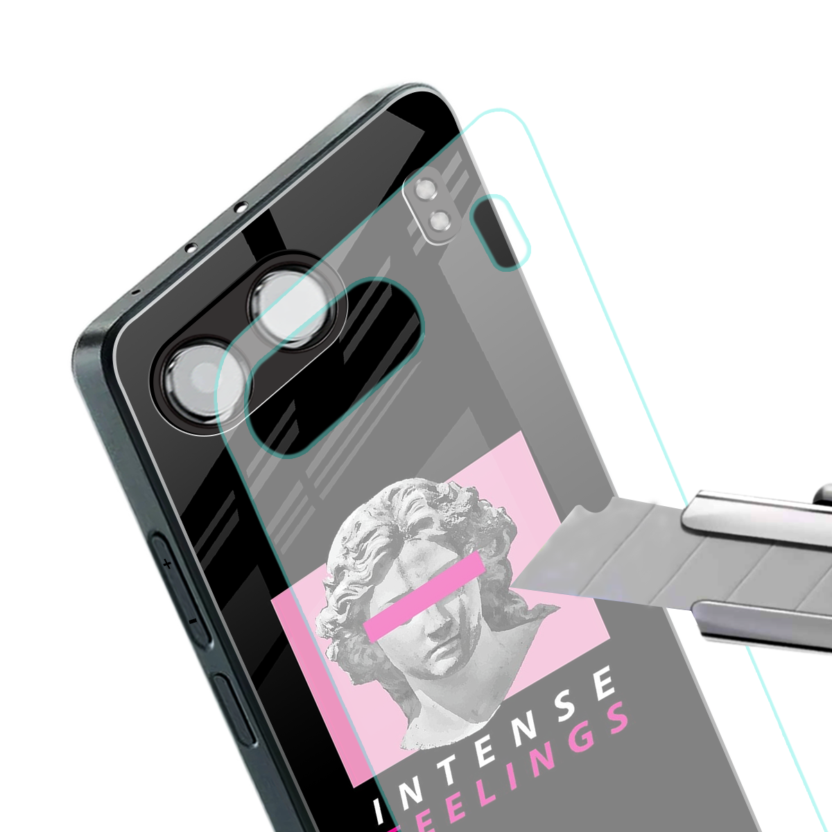 intense feelings back phone cover | glass case for oneplus nord 4