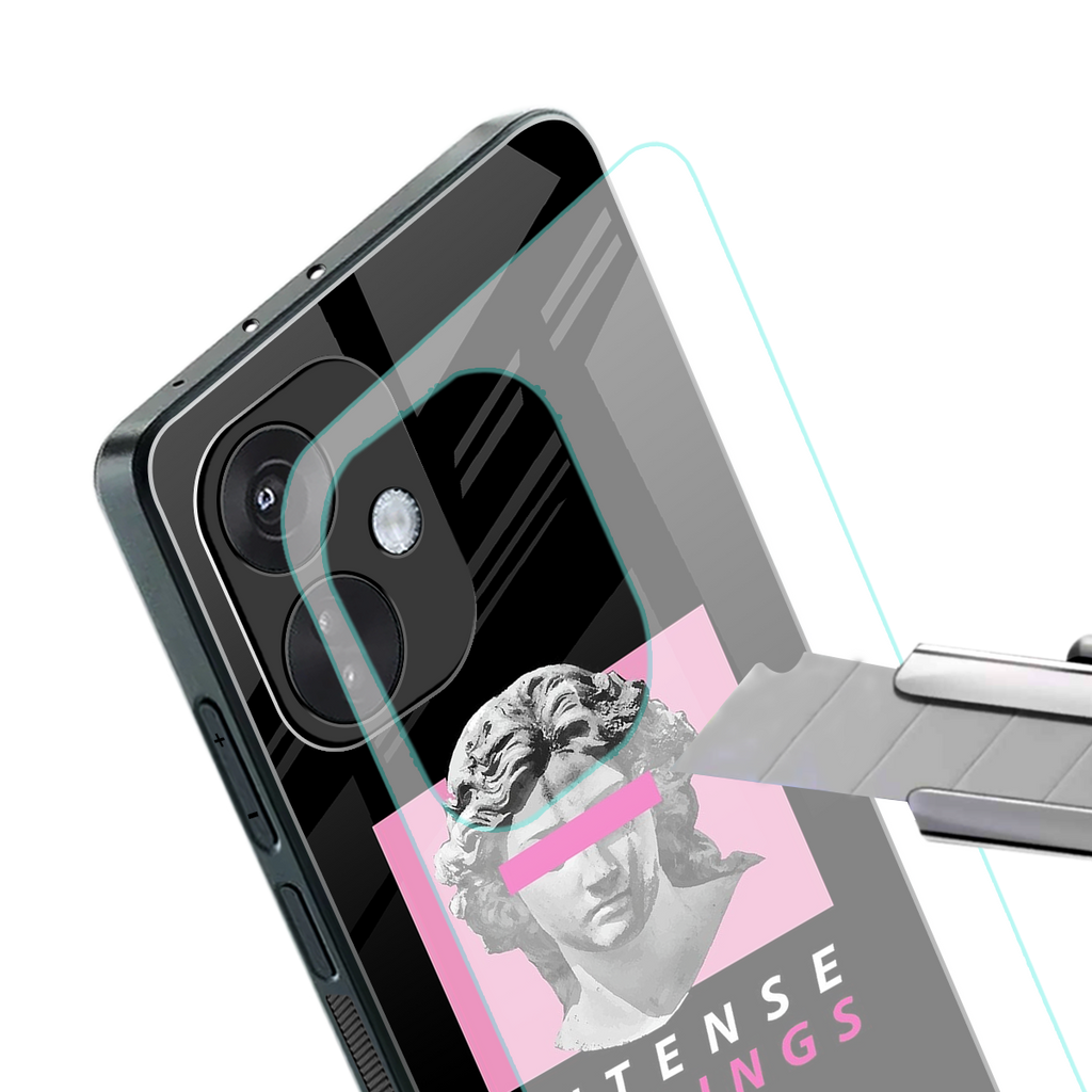 intense feelings back phone cover | glass case for oneplus nord ce 3