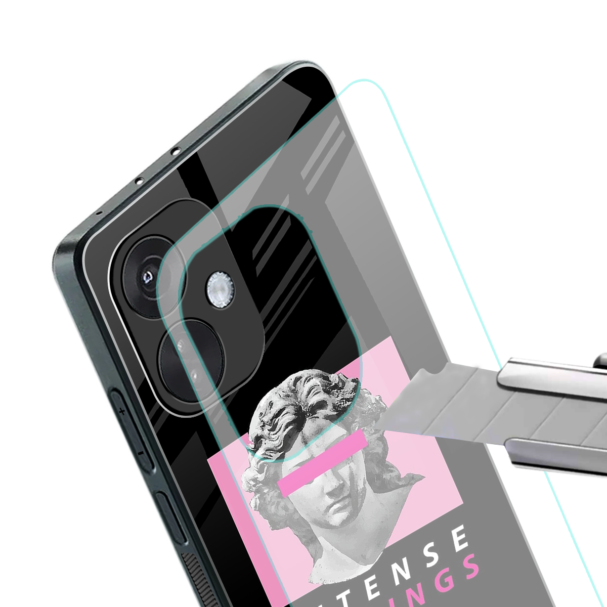 intense feelings back phone cover | glass case for oneplus nord ce 3
