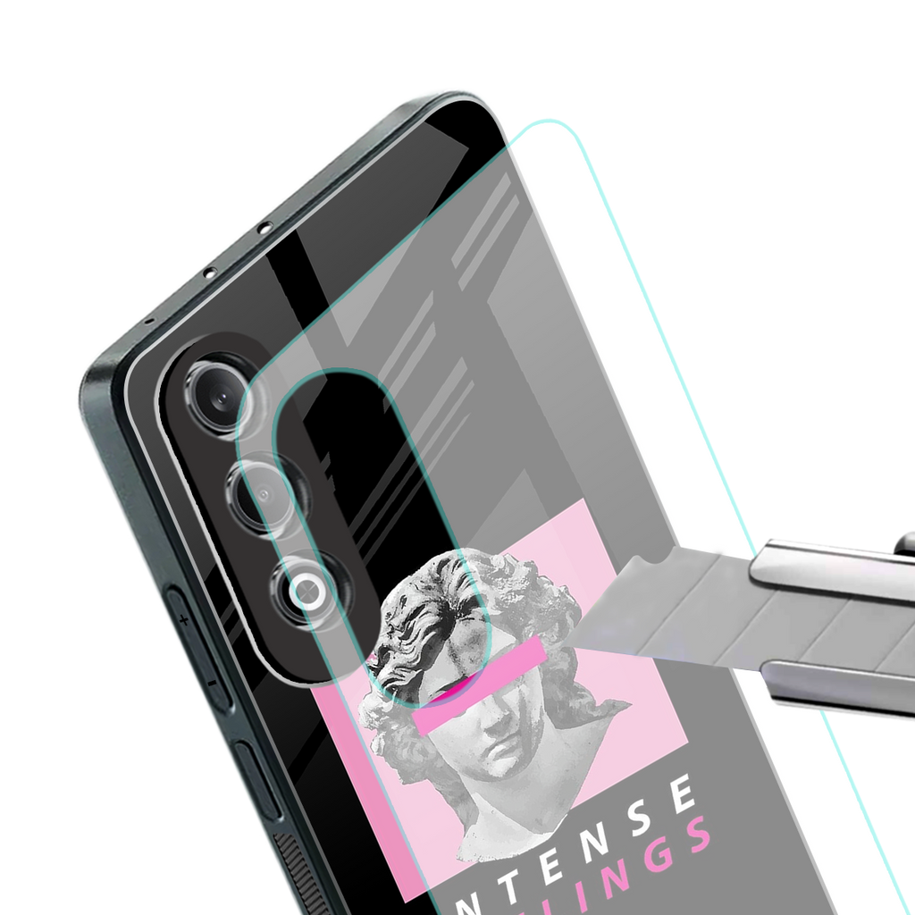 intense feelings back phone cover | glass case for oneplus nord ce 4