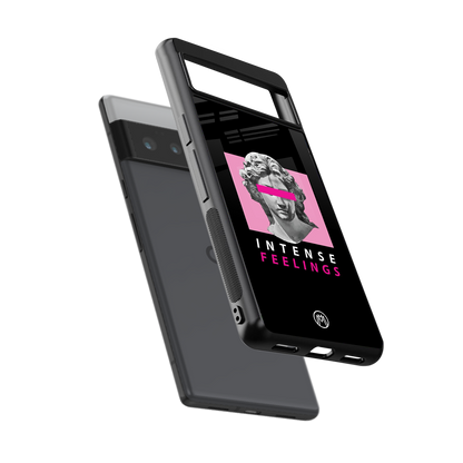 intense feelings back phone cover | glass case for google pixel 6 pro