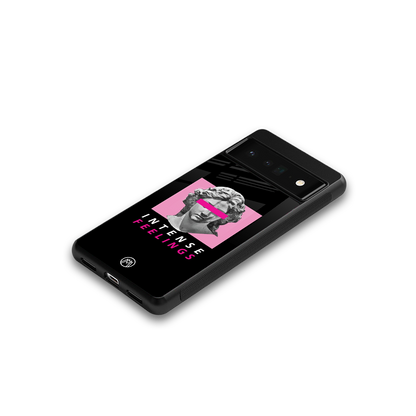 intense feelings back phone cover | glass case for google pixel 6 pro
