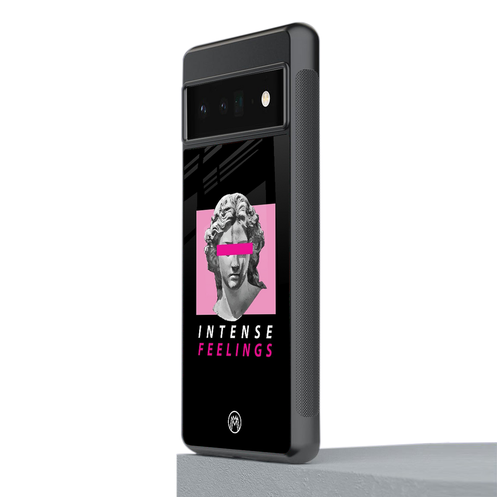 intense feelings back phone cover | glass case for google pixel 6 pro