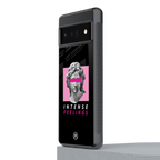intense feelings back phone cover | glass case for google pixel 6 pro