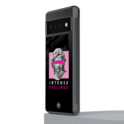 intense feelings back phone cover | glass case for google pixel 6 pro