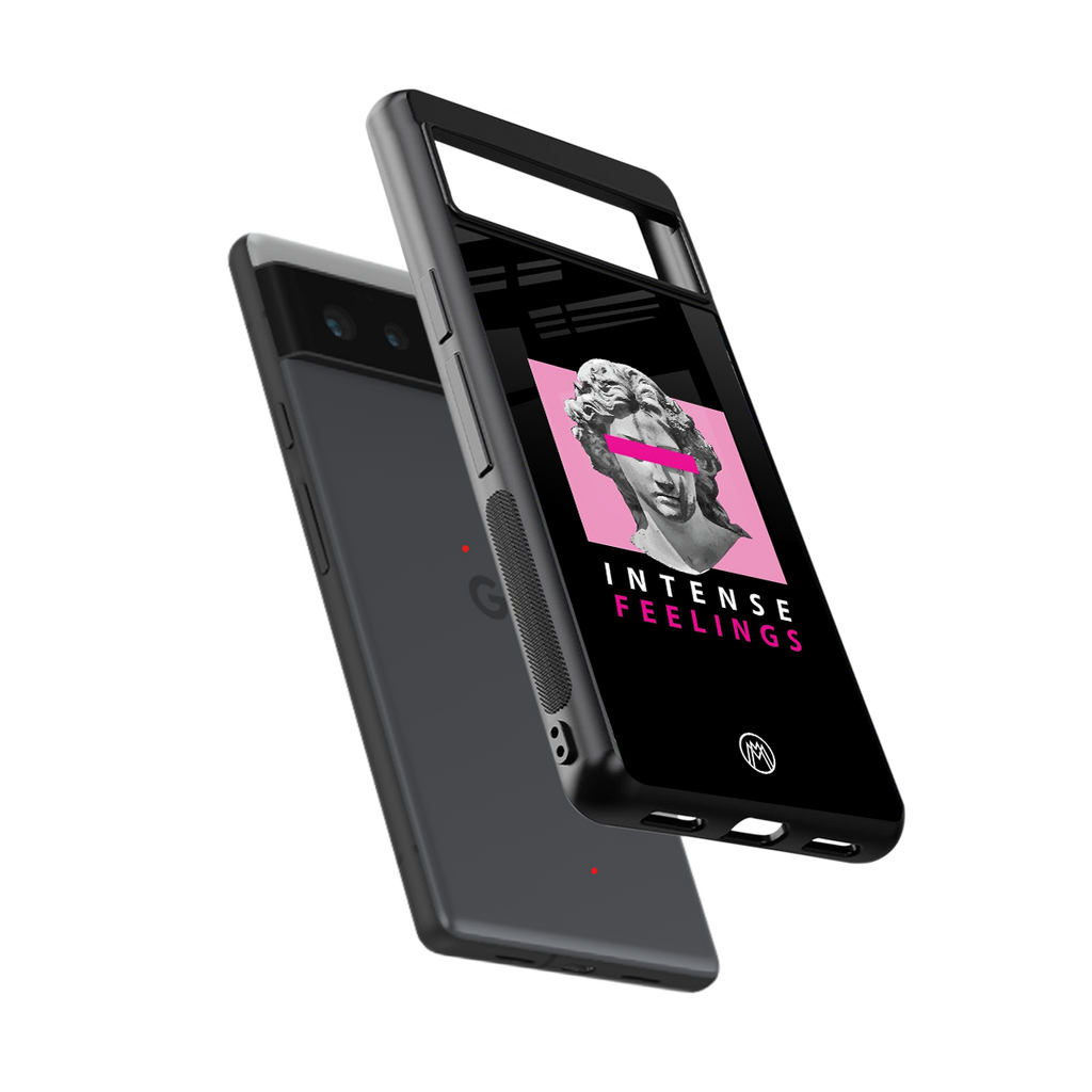 intense feelings back phone cover | glass case for google pixel 6