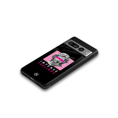 intense feelings back phone cover | glass case for google pixel 7 pro