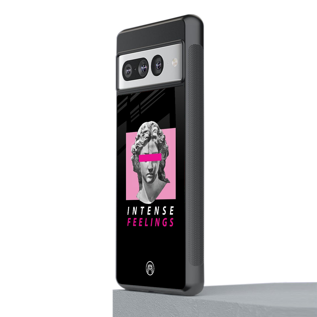 intense feelings back phone cover | glass case for google pixel 7 pro