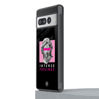 intense feelings back phone cover | glass case for google pixel 7 pro