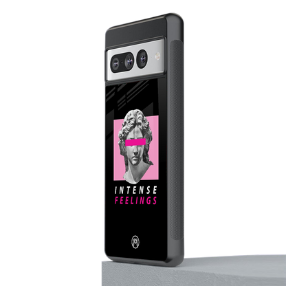 intense feelings back phone cover | glass case for google pixel 7 pro