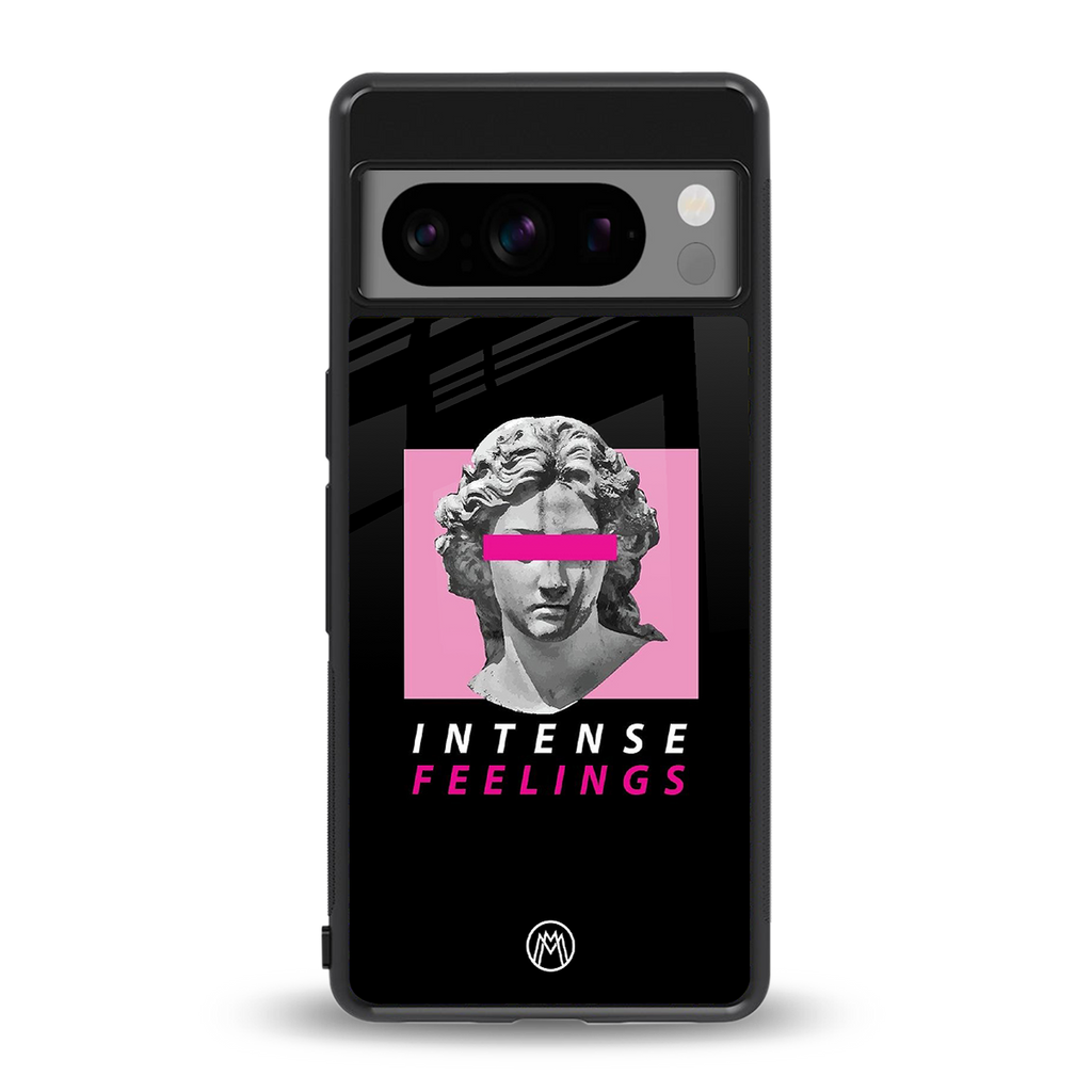 intense feelings back phone cover | glass case for google pixel 8 pro