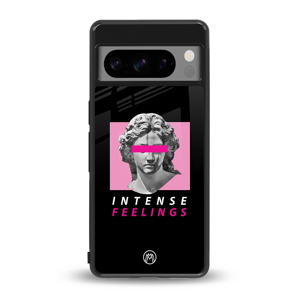 intense feelings back phone cover | glass case for google pixel 8 pro