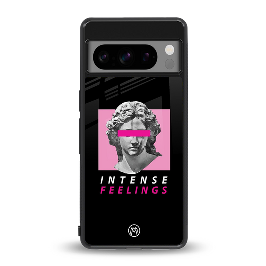 intense feelings back phone cover | glass case for google pixel 8 pro