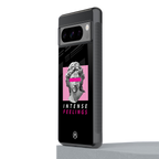 intense feelings back phone cover | glass case for google pixel 8 pro