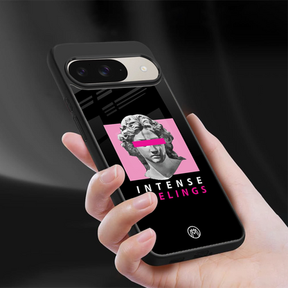 intense feelings back phone cover | glass case for google pixel 9