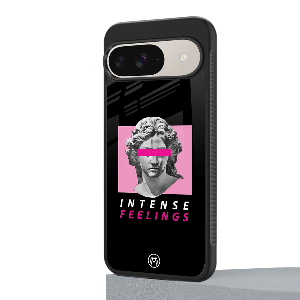 intense feelings back phone cover | glass case for google pixel 9