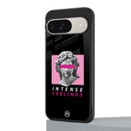intense feelings back phone cover | glass case for google pixel 9