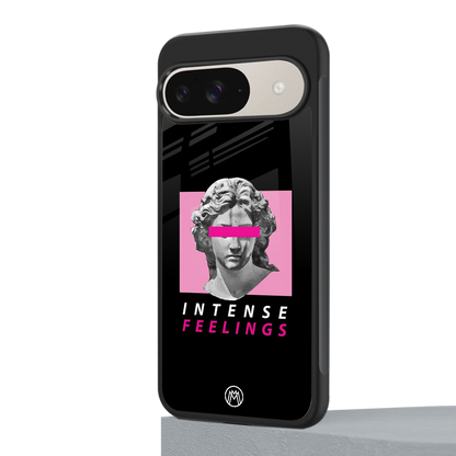 intense feelings back phone cover | glass case for google pixel 9