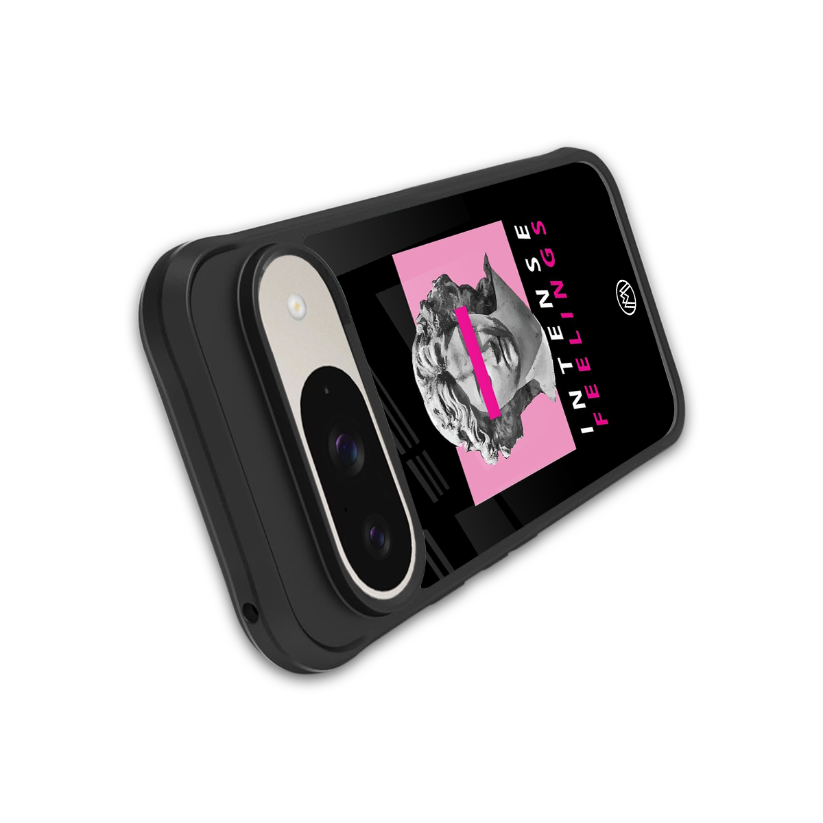 intense feelings back phone cover | glass case for google pixel 9